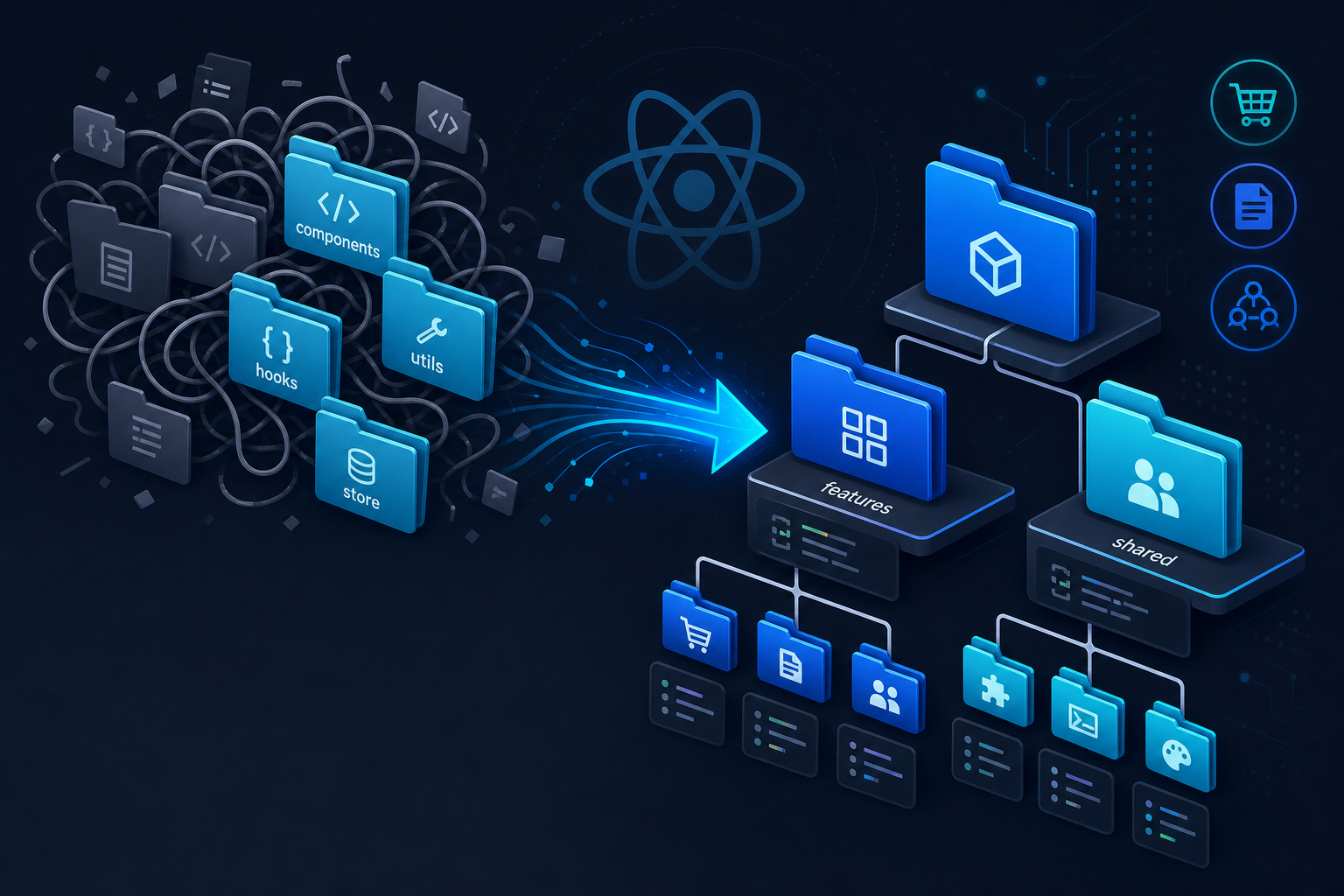 How to organise a complex React project